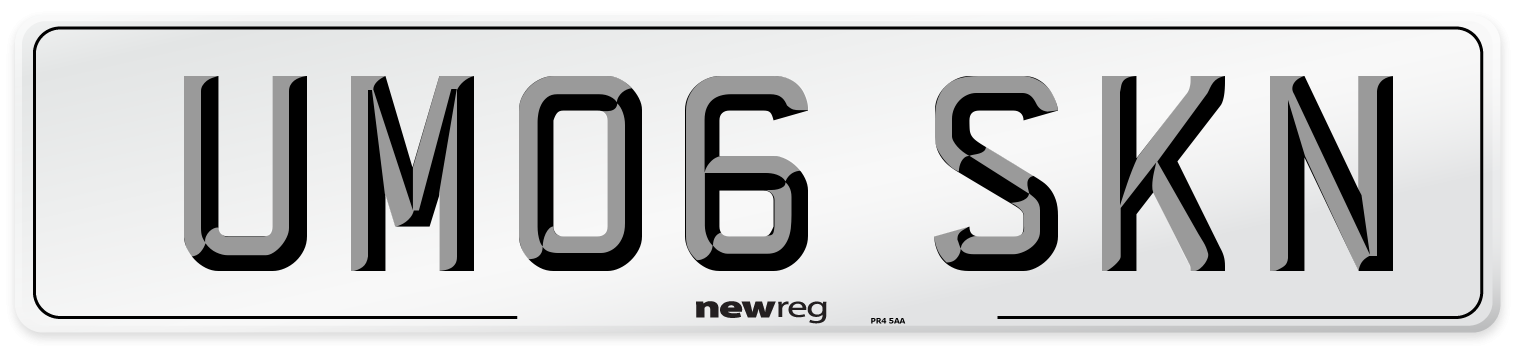 UM06 SKN Number Plate from New Reg